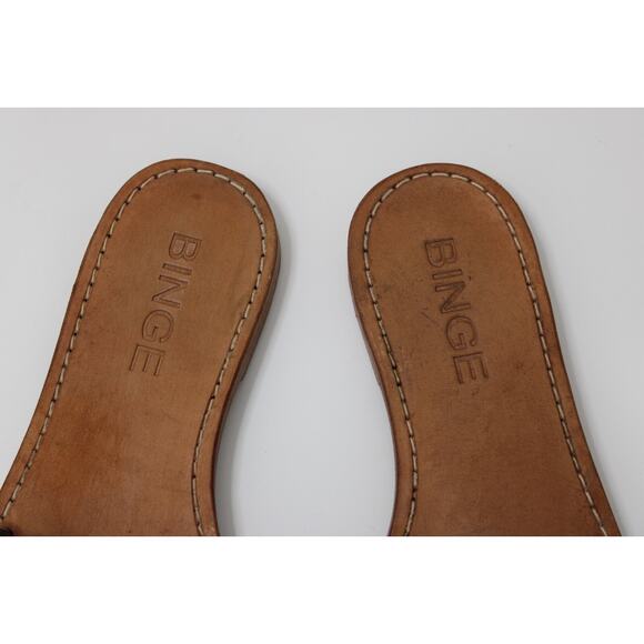 Binge Sandals 8 Kai Pom Pom Slip On Slides Flat Shoes Size Talla Women's 8 - Picture 3 of 14